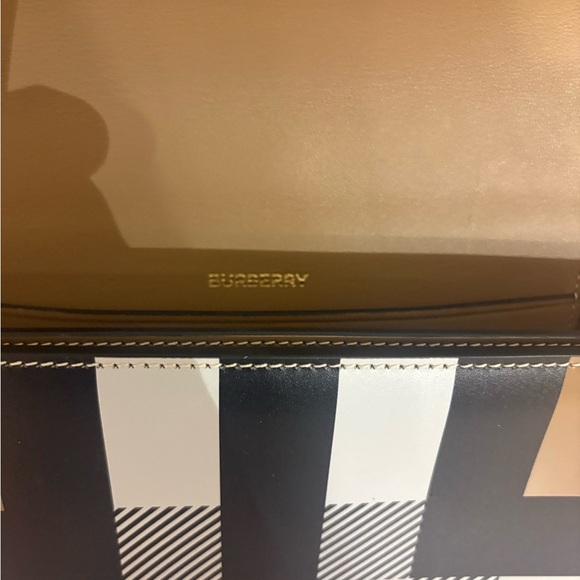 Burberry Black and White Checkered Shoulder Bag - Picture 3 of 5
